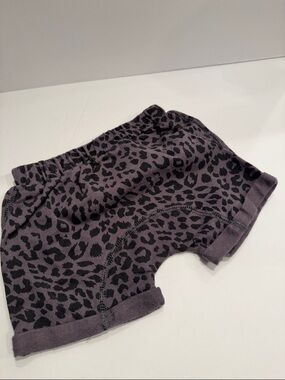 Cotton on baby Leopard Print Cotton Shorts in Dark Gray